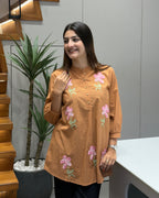 Floral Embroidered Cotton Tunic