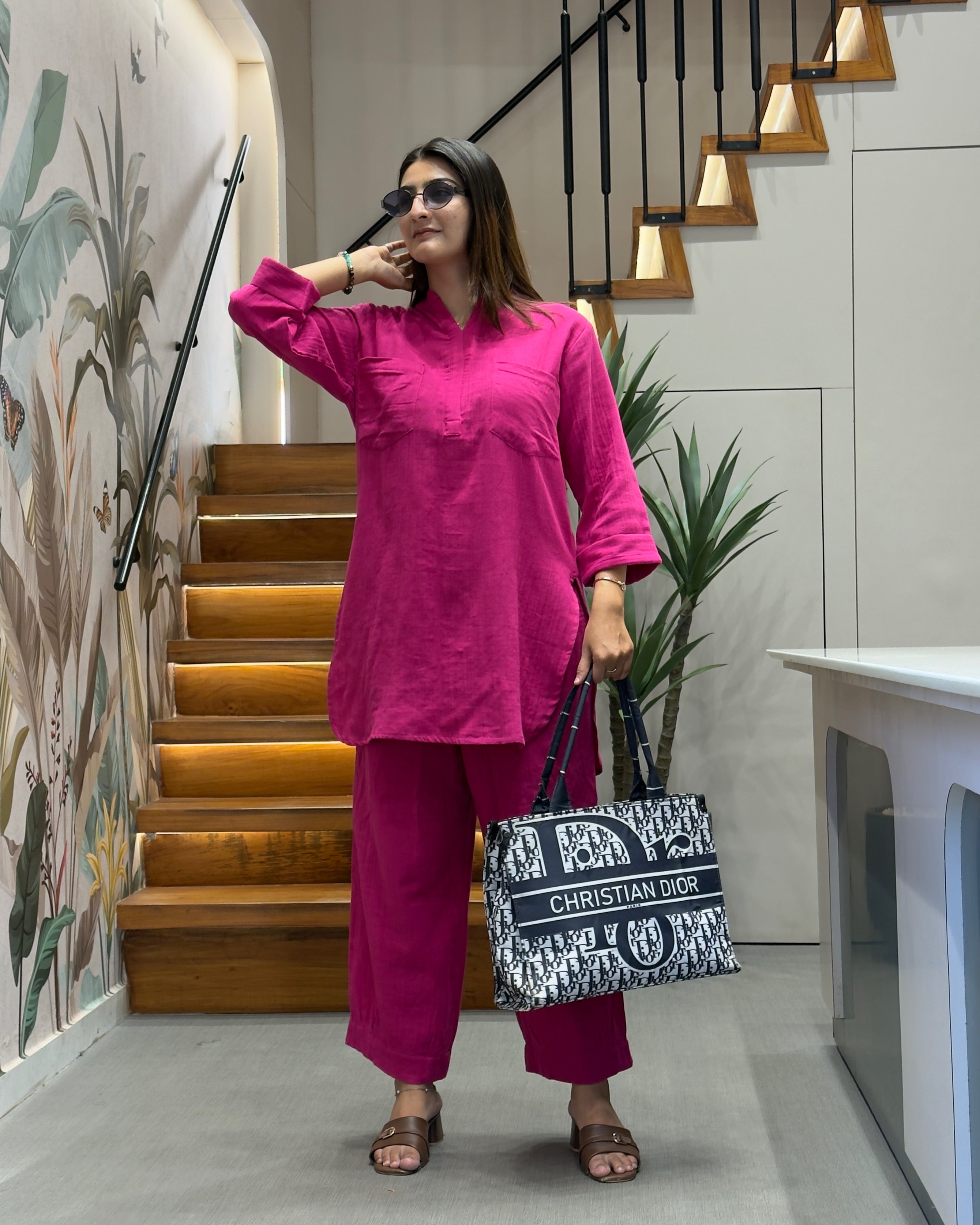 Everyday Comfort Cotton Co-Ord Set with Pocket Detail
