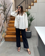 Ivory Grace Embroidered Tunic