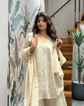 Elegant Handworked Palazzo Set with Dupatta