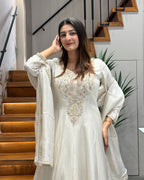 Premium Handworked Silk Kurti Palazzo Set with Dupatta