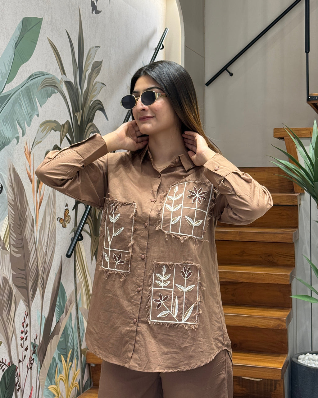 Mocha Bloom Artisan Co-Ord Set