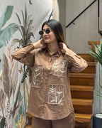 Mocha Bloom Artisan Co-Ord Set