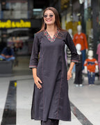 Elegant A-Line Two Piece Kurti Set