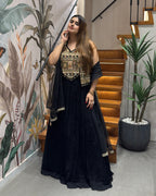 Royal Handworked Chaniya Blouse Set with Dupatta