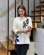 Designer Floral Appliqué Tunic