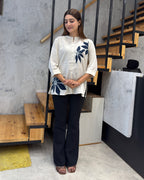 Designer Floral Appliqué Tunic
