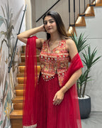 Royal Handworked Chaniya Blouse Set with Dupatta