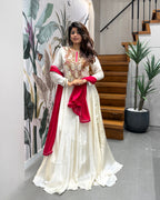 Designer Heavy Handworked Anarkali Gown with Dupatta