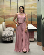 Elegant Handwork Palazzo Set with Neckline Dupatta