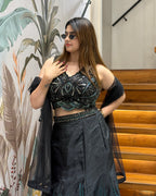 Designer Indo-Western Fish Cut Lehenga Set with Dupatta