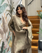 Elegant Handworked Kurti Palazzo Set with Dupatta