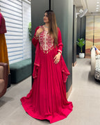 Royal Handworked Designer Gown with Dupatta