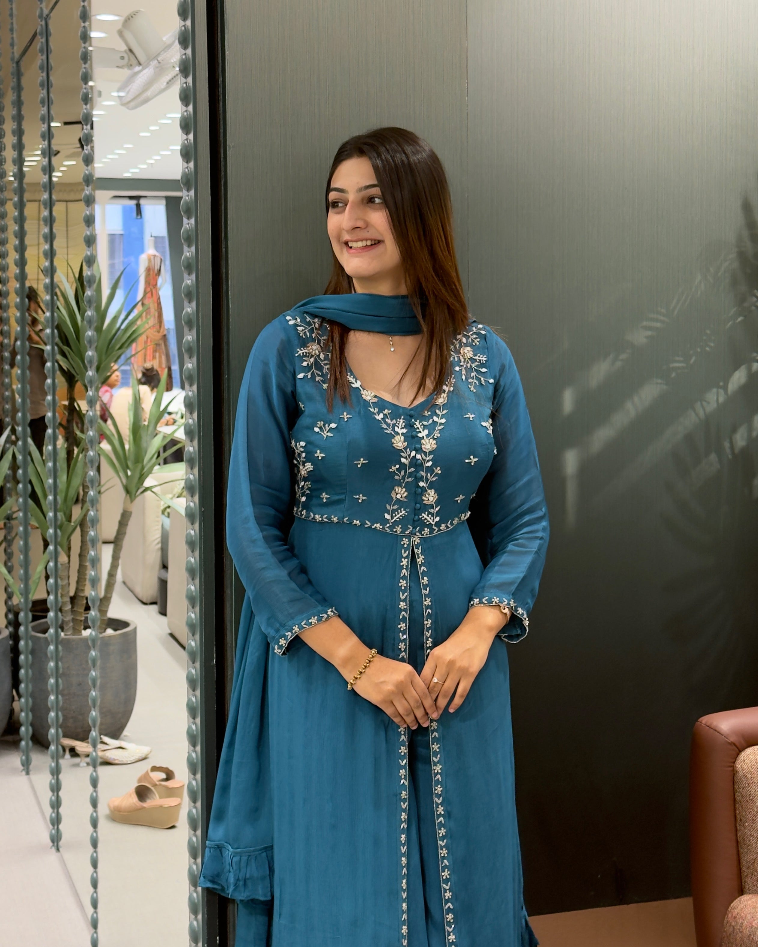Elegant Handwork Palazzo Set with Dupatta