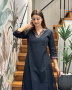 Elegant A-Line Two Piece Kurti Set