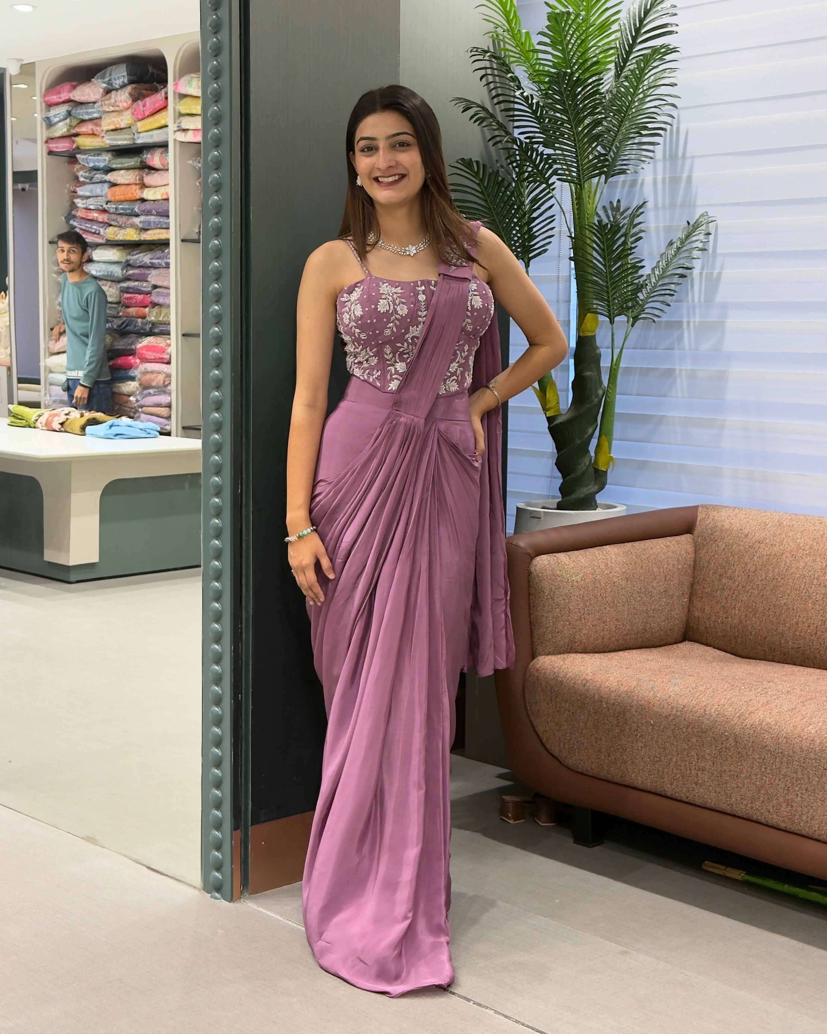 Lavender Luxe Draped Saree