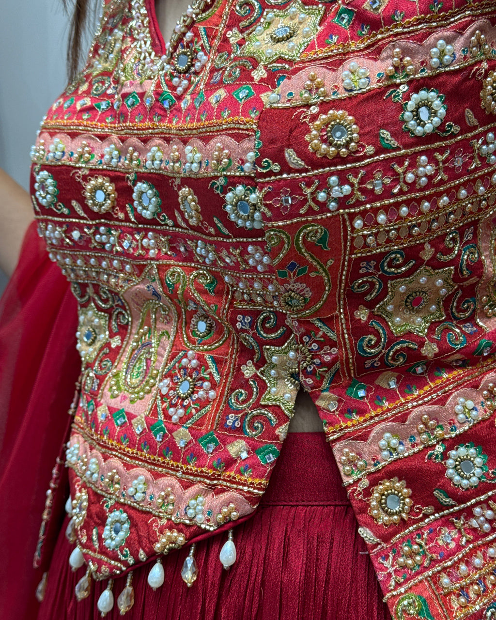 Royal Handworked Chaniya Blouse Set with Dupatta
