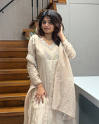 Elegant Handworked Palazzo Set with Dupatta