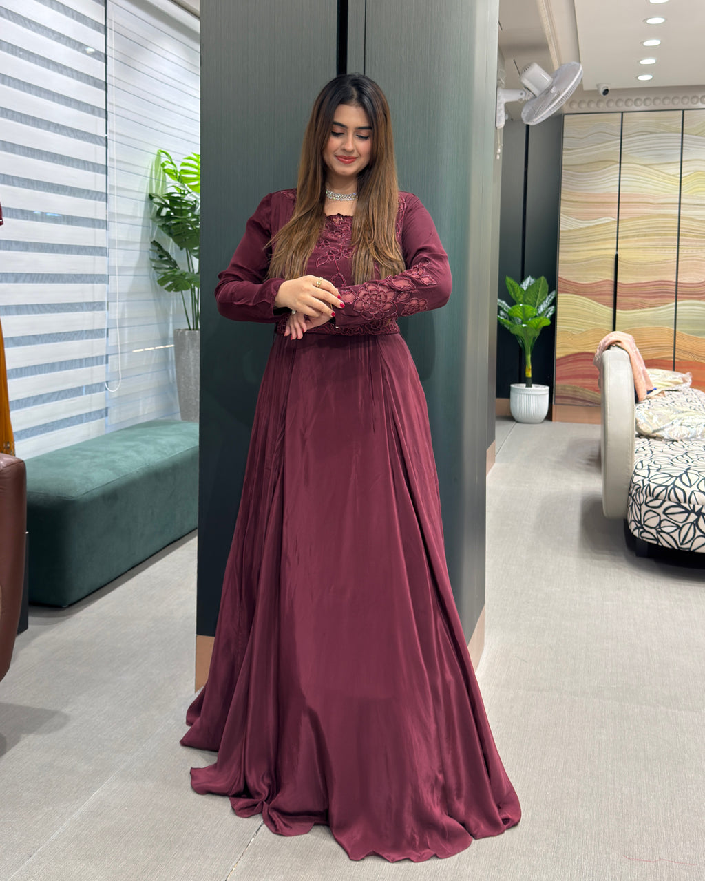 Elegant Khatli Work Designer Gown