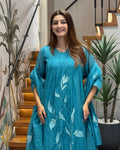 Premium Cotton Embroidered Kurti Pant Set with Dupatta