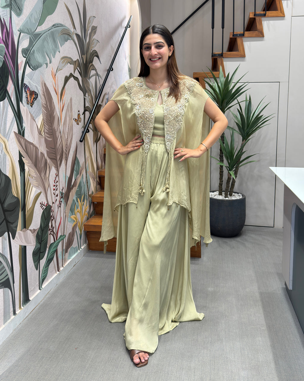 Ivory Luxe Handworked Indo-Western wear