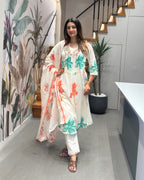 Blooming Flora Handworked Cotton Suit Set