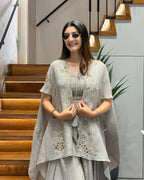 Designer Handworked Cape Style Palazzo Set