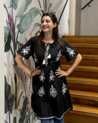 Boho Embroidered Cotton Tunic