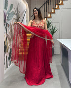 Royal Handworked Chaniya Blouse Set with Dupatta