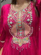 ✨ Fuchsia Royale Handwork Silk Gown ✨